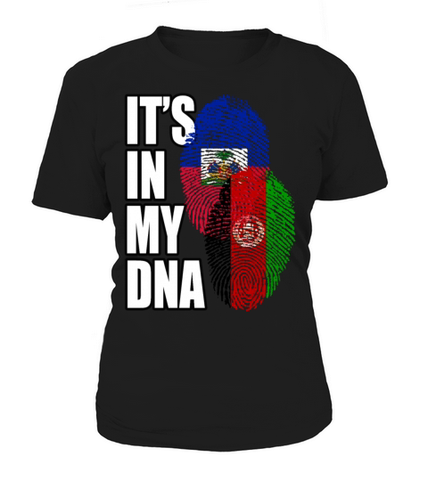 Afghan And Haitian Mix Heritage DNA Flag Women's T-Shirt