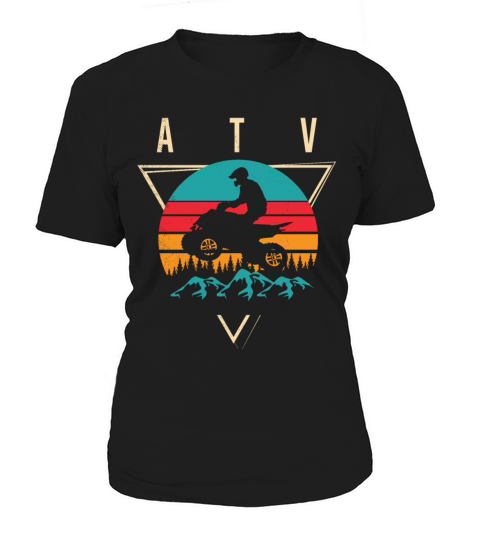 all terrain vehicles Retro theme sunset style with Women's T-Shirt