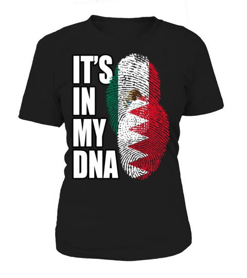 Bahraini And Mexican Mix Heritage DNA Flag Women's T-Shirt