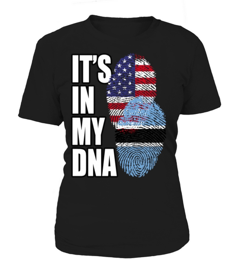 Botswana And American Mix Heritage DNA Flag Women's T-Shirt