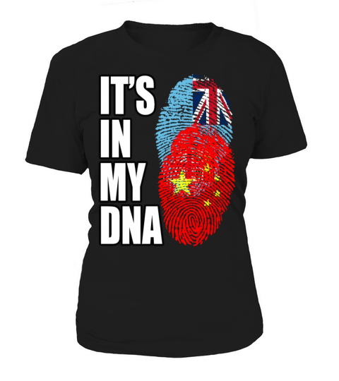 Fijian And Chinese Mix Heritage DNA Flag Women's T-Shirt