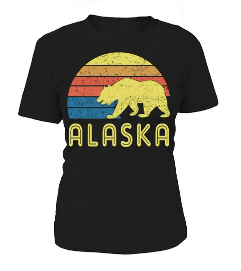 Retro Alaska With A Vintage Design And A Bear Women's T-Shirt