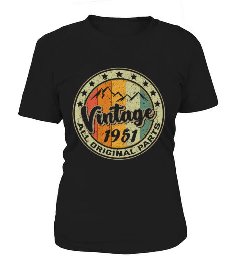 Vintage 1951 Retro 71 Year Old Gift 71st Birthday Women's T-Shirt