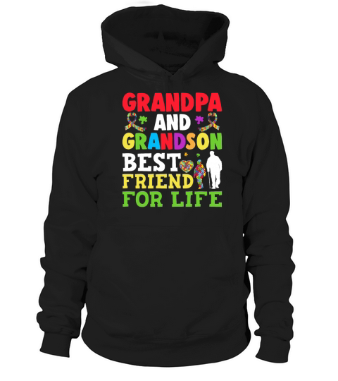 Autism Awareness Grandpa Grandson Best Friend for Hoodie Unisex