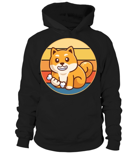 Cute Shiba Inu Dog Breed Vintage Retro Sunset Hoodie Unisex