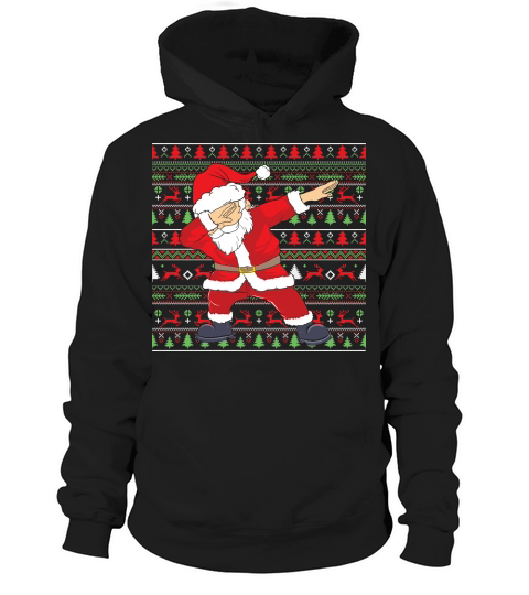 Merry Christmas Dabbing Santa Claus Ugly Hoodie Unisex