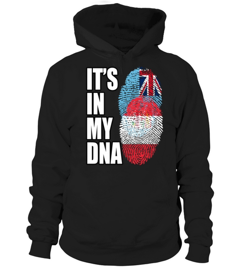 Fijian And Austrian Mix Heritage DNA Flag Hoodie Unisex