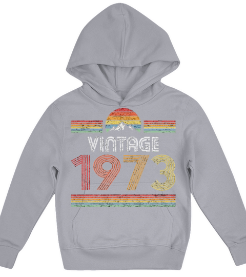 1973 Vintage Born 1973 Retro Birthday Gifts For Me Kids Hoodie