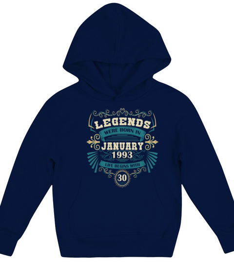 30th Birthday Gifts January 1993 Birthday Sayings Kids Hoodie