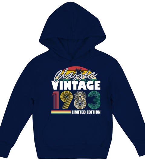 40th birthday born in 1983 classic vintage 1983 Kids Hoodie