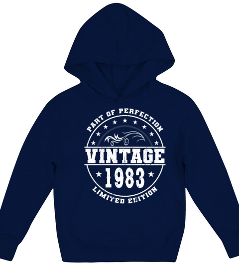 40th birthday vintage 1983 part of perfection Kids Hoodie