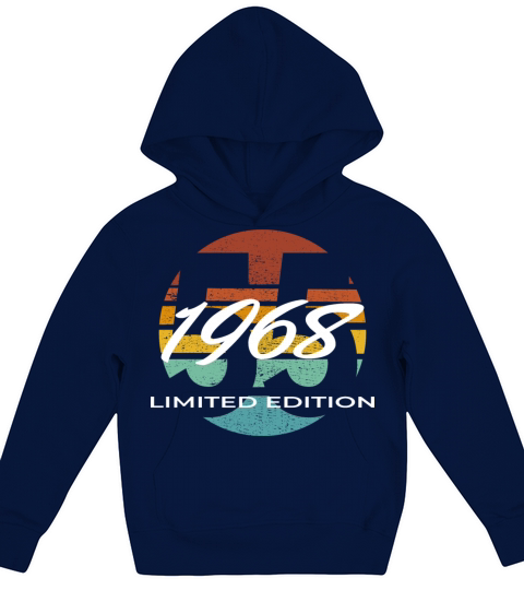 55th birthday men women 55 years 1968 vintage Kids Hoodie