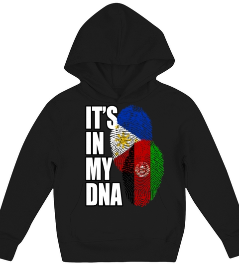 Afghan And Filipino Mix Heritage DNA Flag Kids Hoodie
