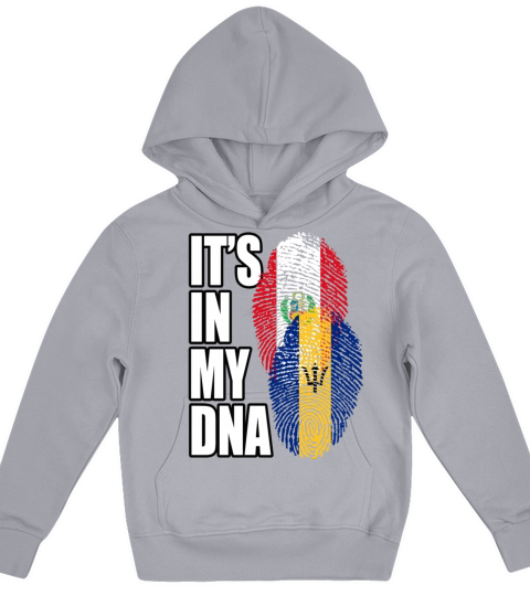 Barbadian And Peruvian Mix Heritage DNA Flag Kids Hoodie