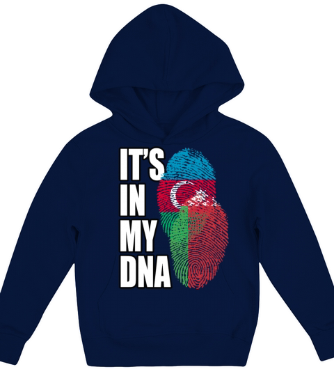 Belarusian And Azerbaijani Mix Heritage DNA Flag Kids Hoodie