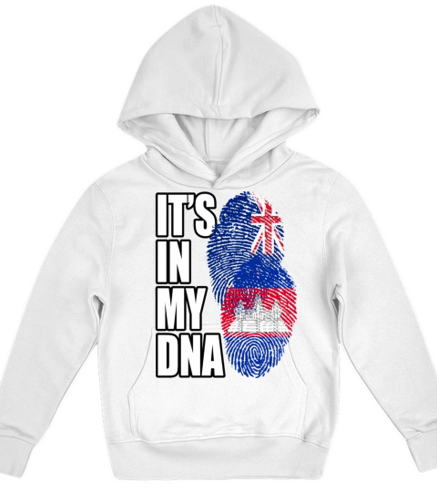 Cambodian And New Zealand Mix Heritage DNA Flag Kids Hoodie