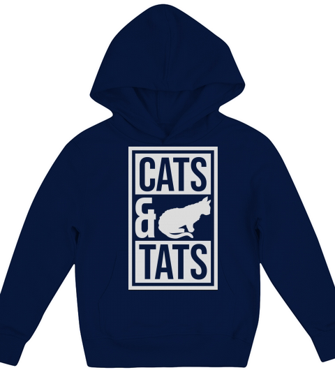 cats and tats quote Kids Hoodie