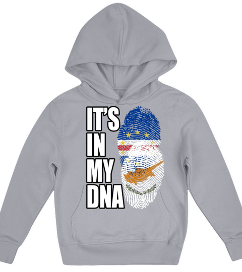 Cypriot And Cabo Verdean Mix Heritage DNA Flag Kids Hoodie