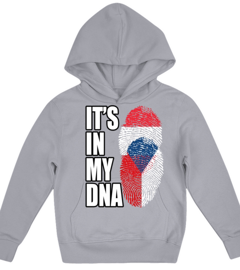 Czech And Austrian Mix Heritage DNA Flag Kids Hoodie