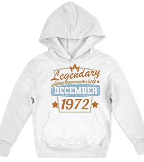 December 1972 Birthday Sayings Vintage Kids Hoodie