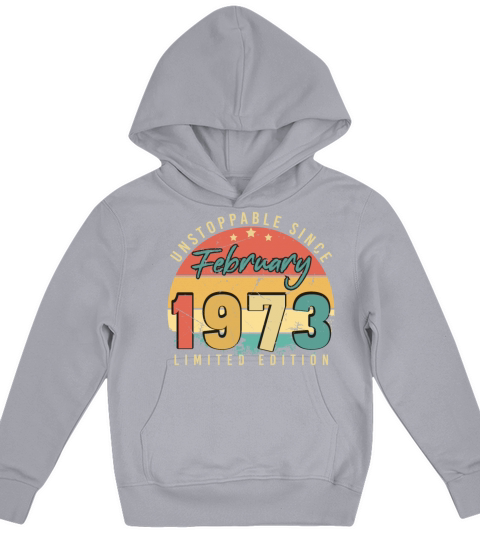 February 1973 Unstoppable Vintage Kids Hoodie