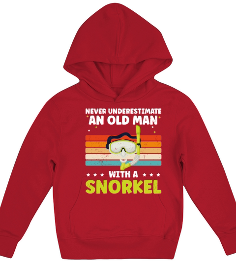 Funny Snorkeling Dive Design For Snorkeler Cool Kids Hoodie