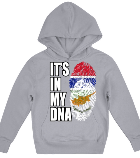 Gambian And Cypriot Mix Heritage DNA Flag Kids Hoodie