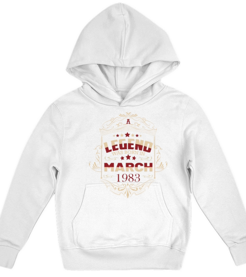 March 1983 vintage birthday Kids Hoodie