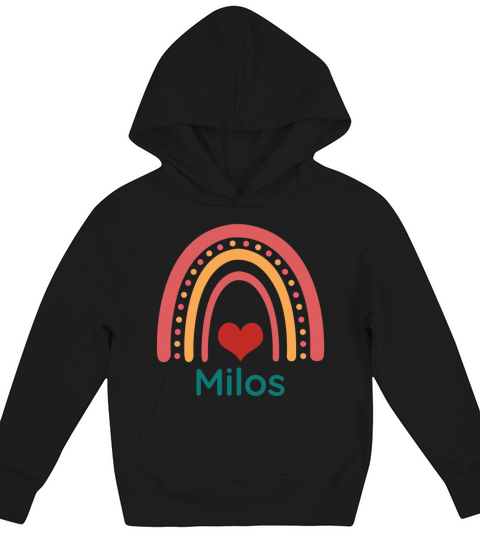 Milos Vintage Boho Rainbow Kids Hoodie