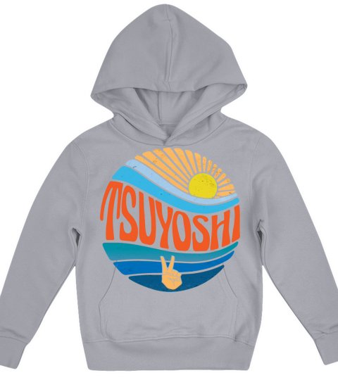 Tsuyoshi Shirt Vintage Sunset Tsuyoshi Groovy Tie Kids Hoodie