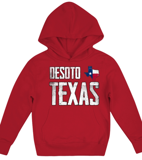 Vintage DeSoto Texas Flag Kids Hoodie