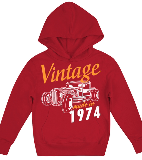 Vintage made in 1974 Kids Hoodie