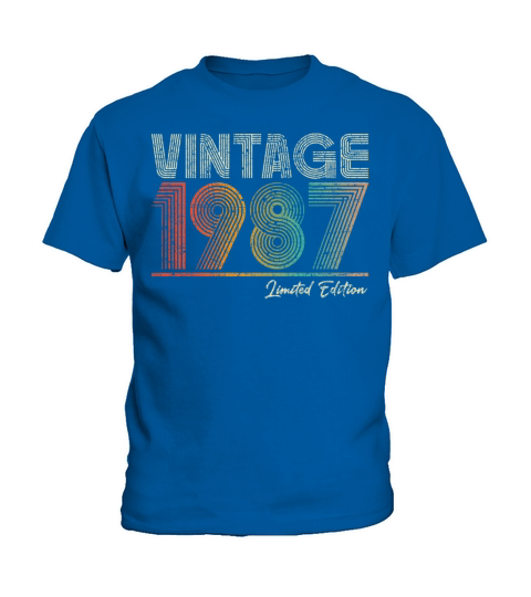 36 Years Old Vintage 1987 36th Birthday Gifts Kids T-Shirt