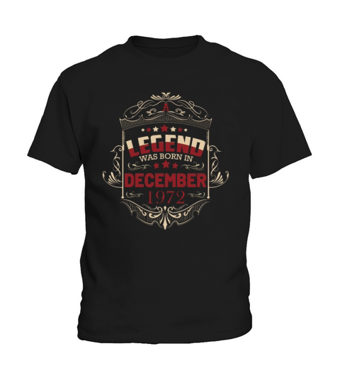 50th Birthday Gifts Born 1972 December Kids T-Shirt