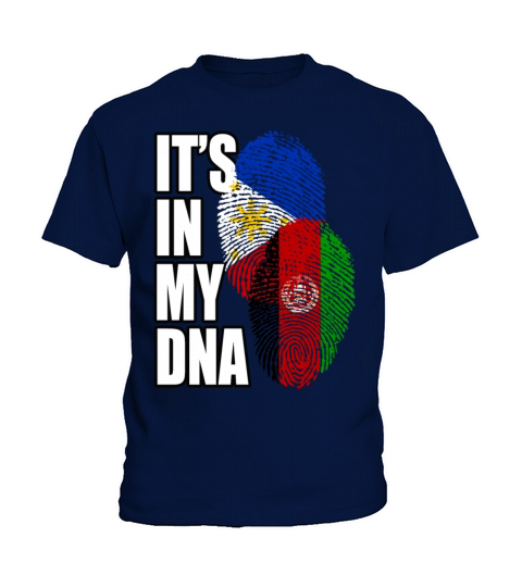 Afghan And Filipino Mix Heritage DNA Flag Kids T-Shirt