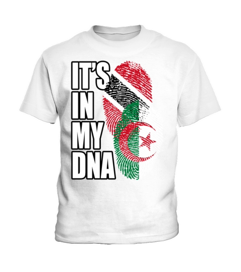 Algerian And Trinidad Tobago Mix Heritage DNA Flag Kids T-Shirt