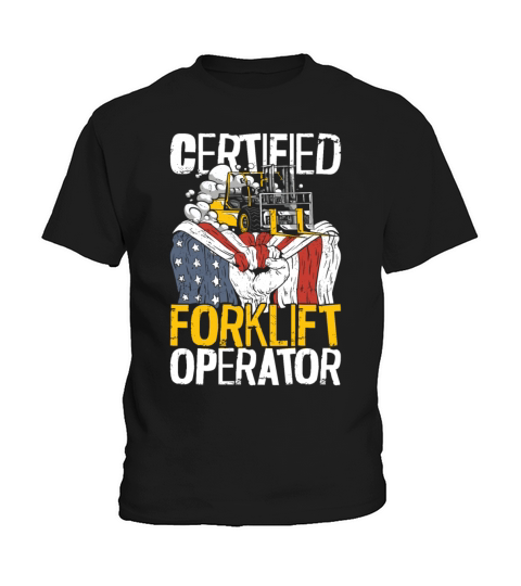 Certified Forklift Truck Operator Kids T-Shirt