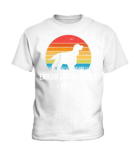 English Cocker Spaniel Mom Retro Vintage Kids T-Shirt