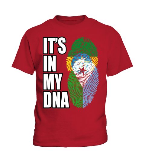 Ethiopian And Djiboutian Mix Heritage DNA Flag Kids T-Shirt