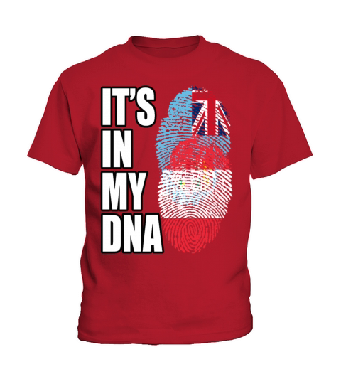 Fijian And Austrian Mix Heritage DNA Flag Kids T-Shirt