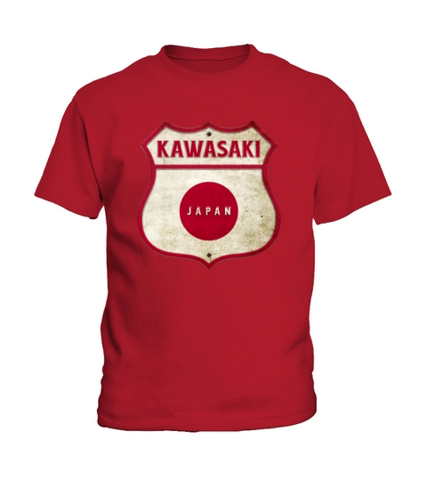 Kawasaki Japan Crest Flags Design Kids T-Shirt