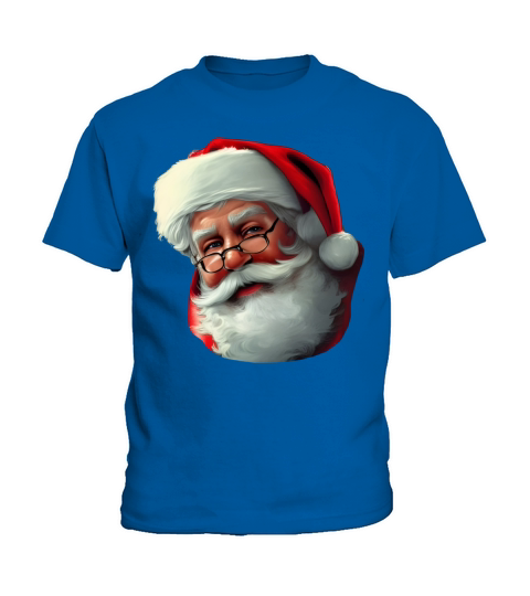 Merry Christmas Santa Claus vintage image 1960 Kids T-Shirt