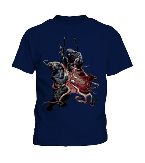 Vintage Helmet Divers Fighting Off a Big Octopus Kids T-Shirt