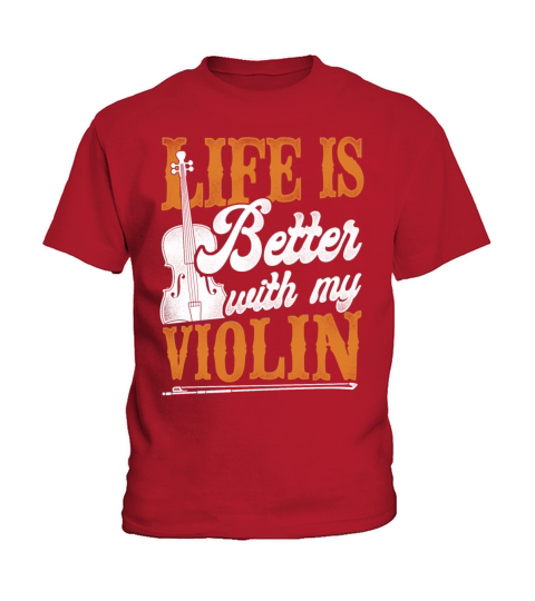 Violin Violinist Vintage Life Is Kids T-Shirt