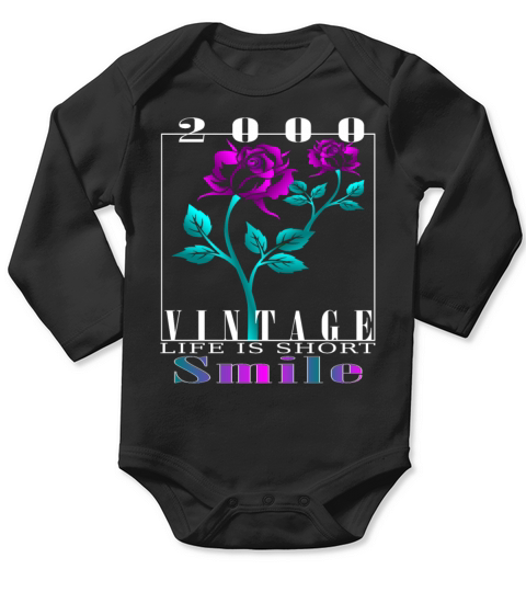 2000 Born Vintage Rose Gift Long Sleeve Baby One-Piece