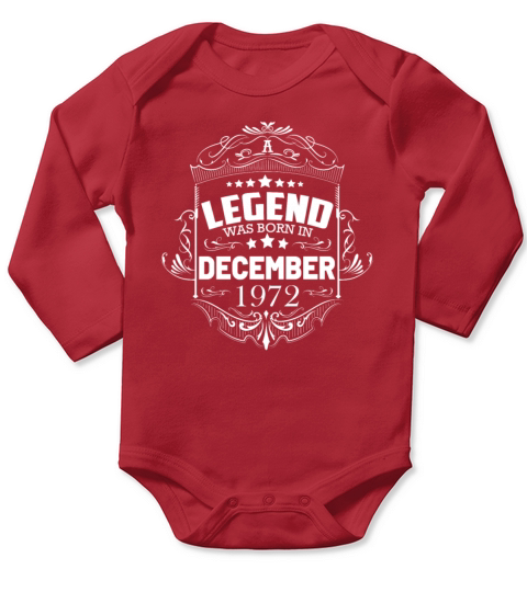 50th Birthday Gifts Born 1972 December Long Sleeve Baby One-Piece