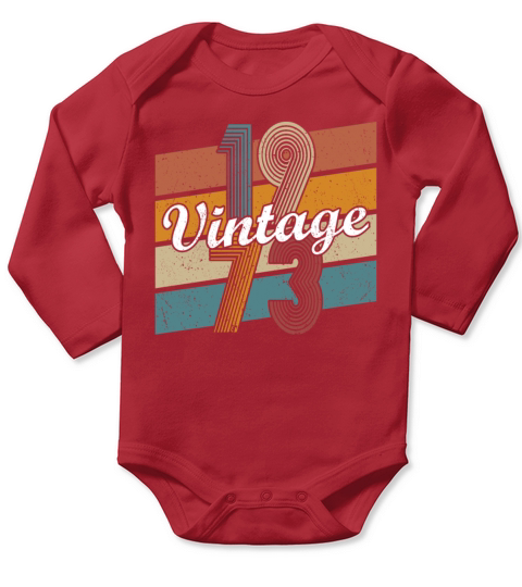 50th birthday vintage 1973 born in 1973 Long Sleeve Baby One-Piece