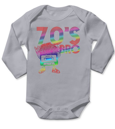 70s Bro Vintage Retro cassette Long Sleeve Baby One-Piece
