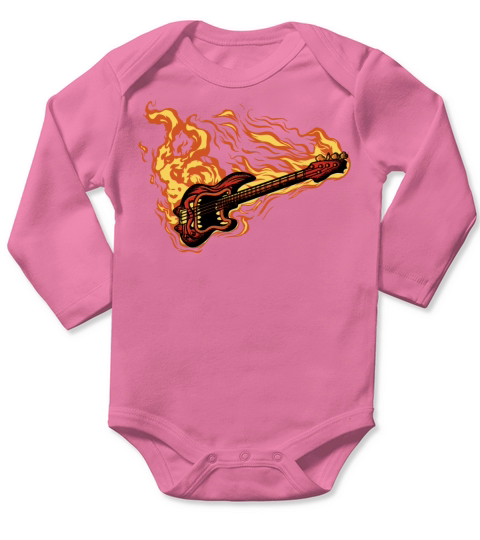 Bass Gift Fire Long Sleeve Baby One-Piece