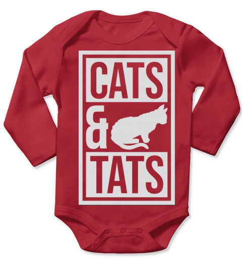 cats and tats quote Long Sleeve Baby One-Piece